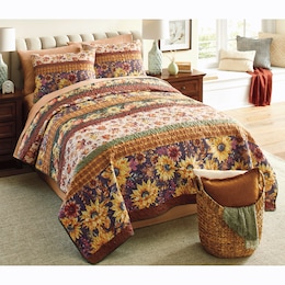 Reversible Seasonal Quilt and Sham, , large