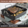 Calphalon Hard-Anodized 16" Roasting Pan with Rack, , large