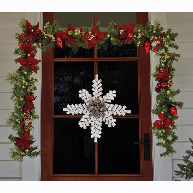 Pinecone Snowflake Décor, , large