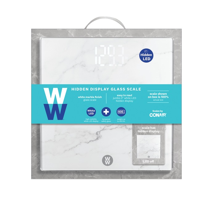 Weight Watchers Hidden Display Glass Scale, , large