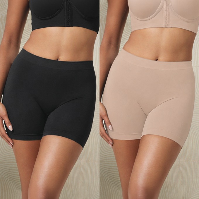 2-Pack Seamless Comfort Women&rsquo;s Boy Shorts with Light Control, , large