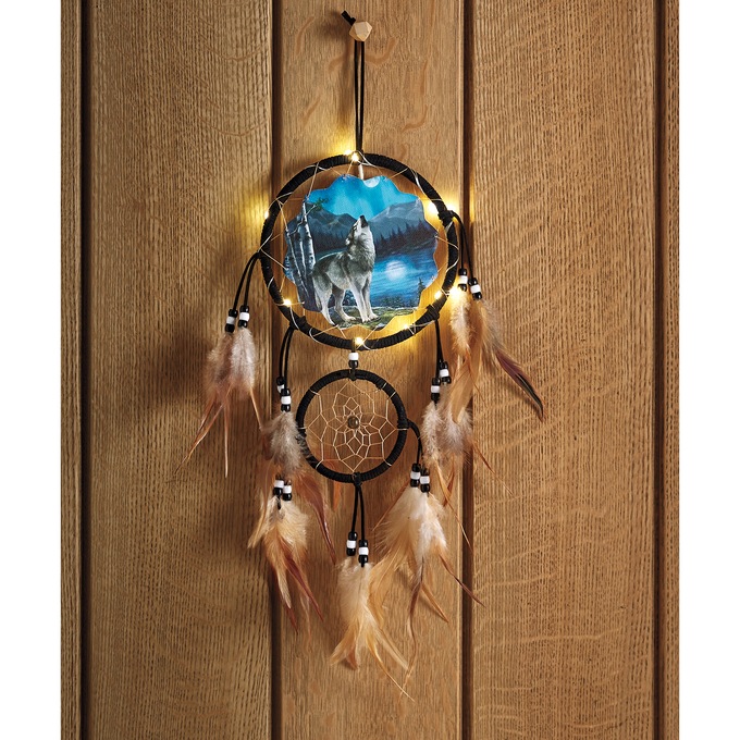 Lit Wildlife Dream Catcher, , large