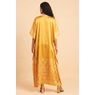 Chi Women's Long Caftan with Regal Border Print, Marigold, large