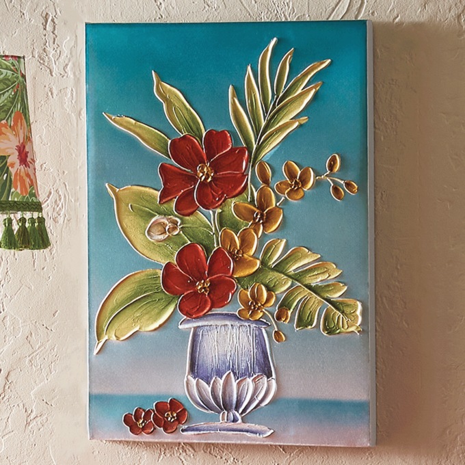 Tropical Floral Arrangement Wall Art, , large