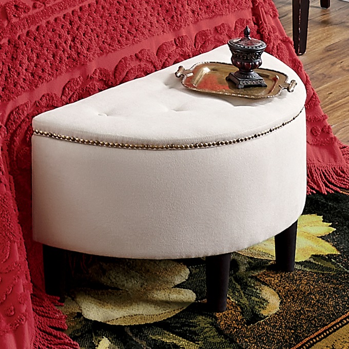 Half moon storage hotsell ottoman
