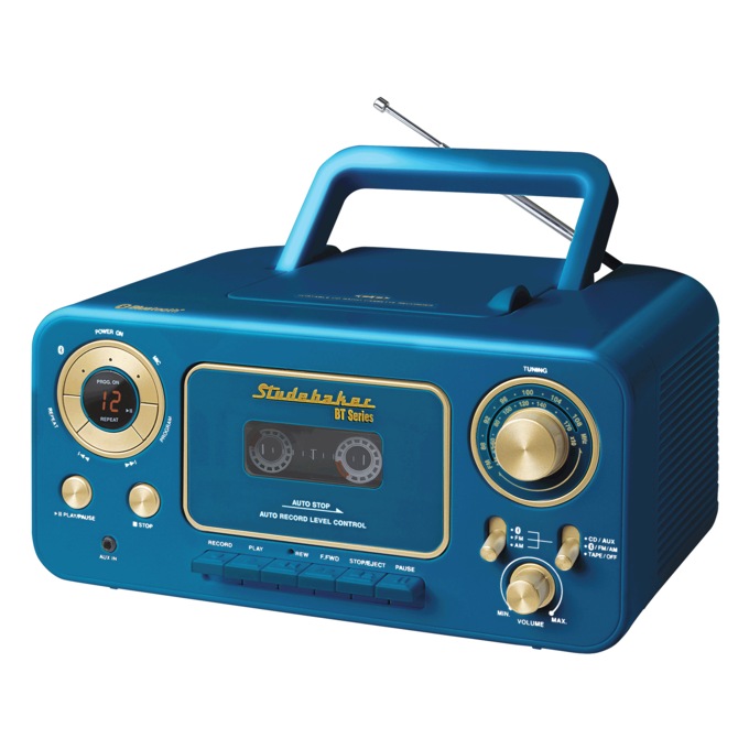 Studebaker Bluetooth Boom Box with Cassette, , large