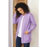 Snap-Front Cotton-Blend Women's Cardigan, , large