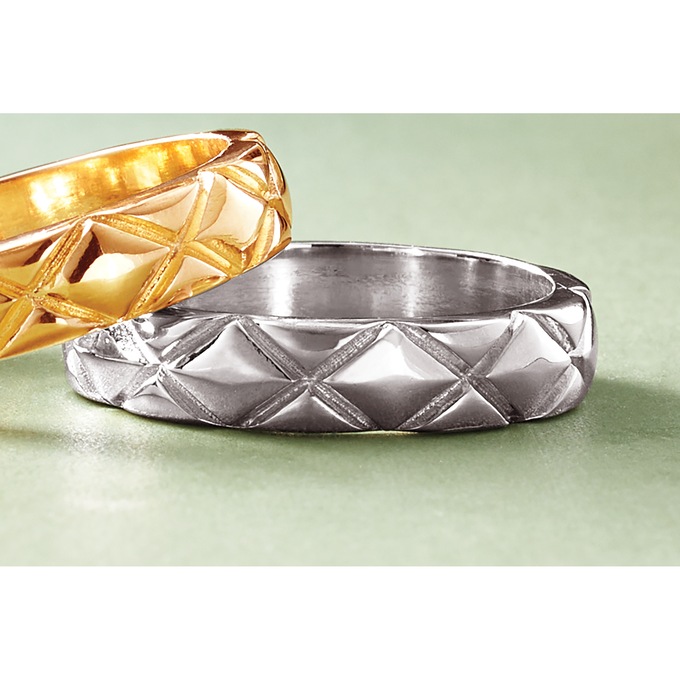 Unisex Textured Band, Sterling Silver, large