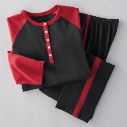 Women's Cotton Henley Baseball Top, , large