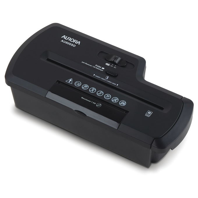 Aurora Mini 8-Sheet Paper Shredder without Basket, , large
