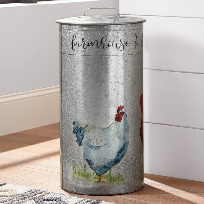 Rooster Trash Can, , large
