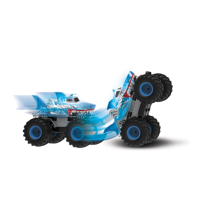 RC Shark Wheelie Monster, Blue, large