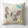 Appliqu&eacute;d Butterfly Accent Pillow, , large