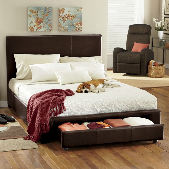 Platform Bed with Drawer Storage, , large