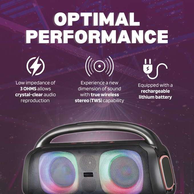 ProScan Portable Party Speaker with Bluetooth, , large