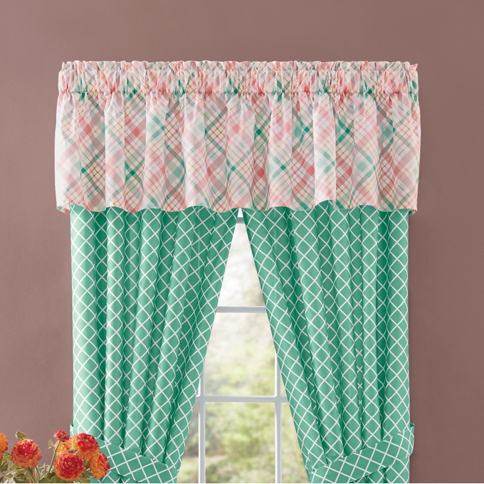 Lily Plaid Valance, , large