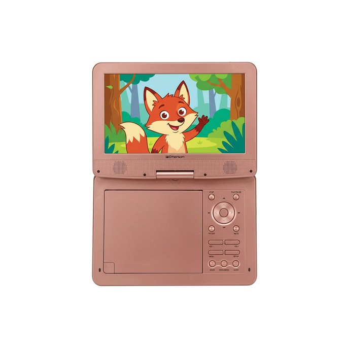 Emerson 10.1" Swivel Screen DVD Player, Rose Gold, large