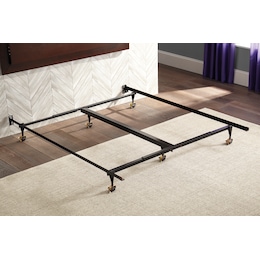Adjustable Queen/King Steel Bed Rails with Locking Casters - 600-lb. Capacity, , large