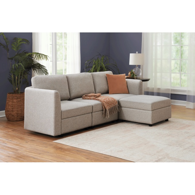 Harrison Sectional Chair Add-On Arm, Beige, large