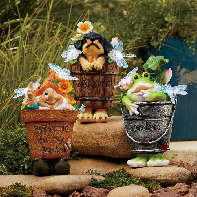 Solar Garden Figurines, , large