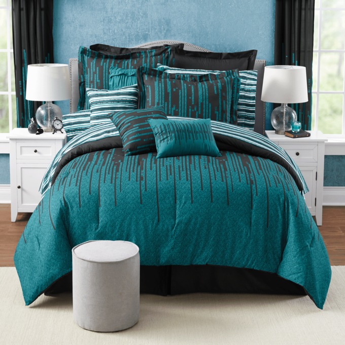 Gilda Comforter Set with Curtains, 30 Pieces, , large