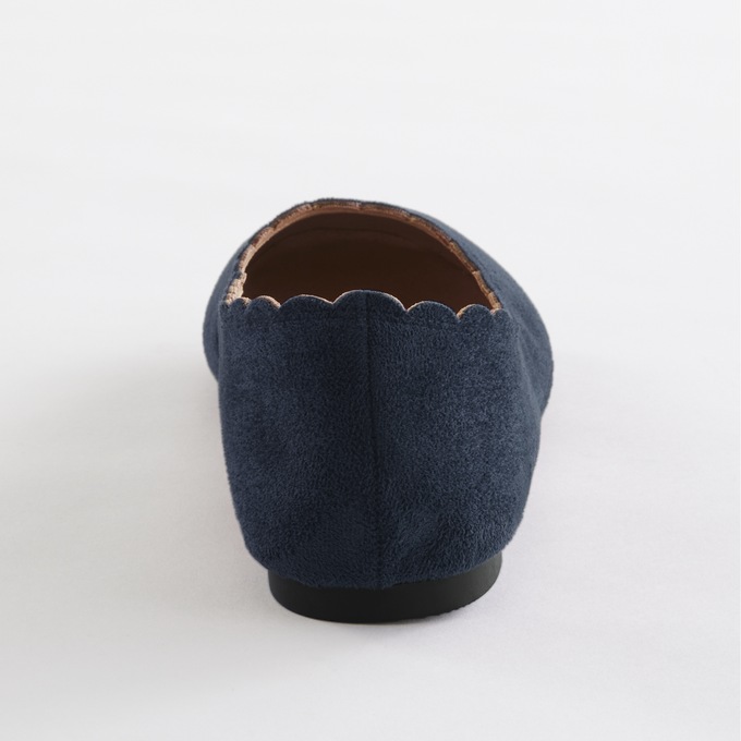 Scalloped Faux-Suede Flat for Women, , large