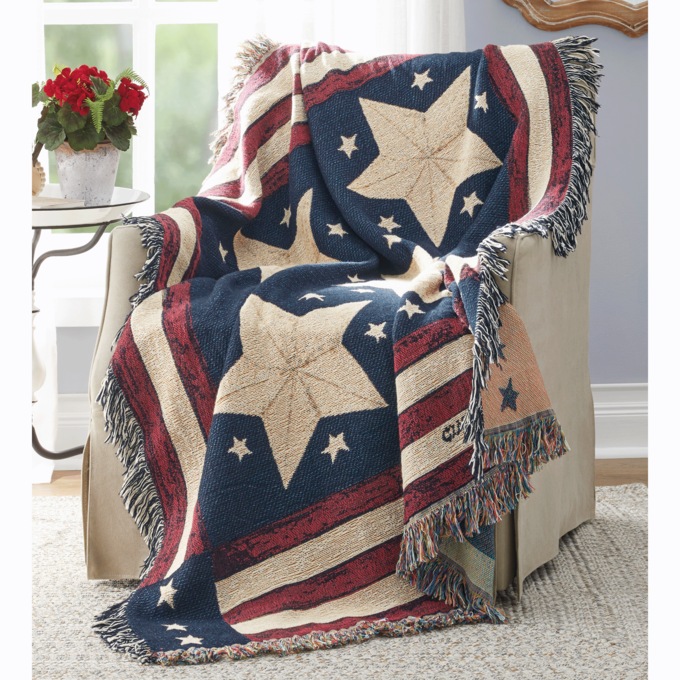 Americana Tapestry Throw, , large