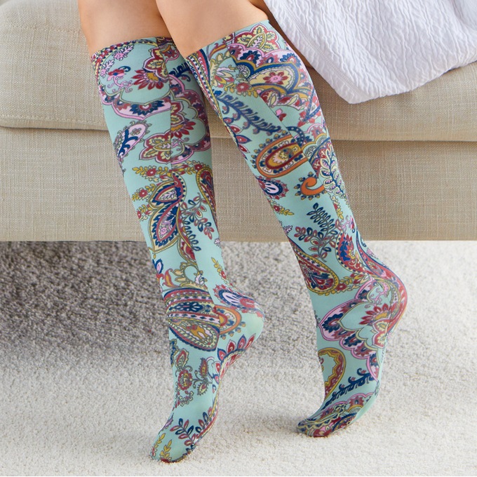 Celeste Stein Mild Patterned Compression Socks, , large