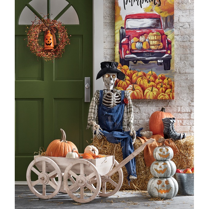 Galvanized Metal Stacked Pumpkin, , large