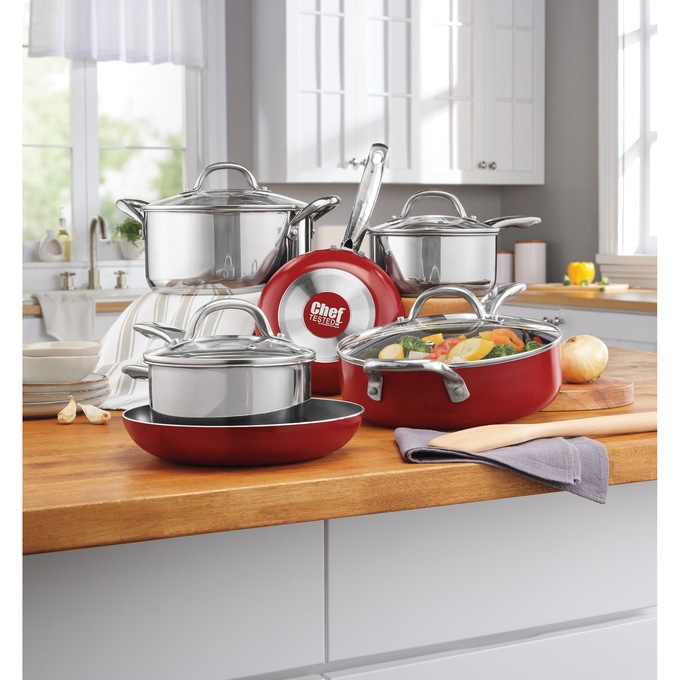 Mixed Material Cookware Set, 10 piece