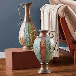 Short and Tall Colorblock Vases, , large