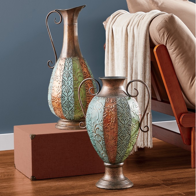 Short and Tall Colorblock Vases, , large