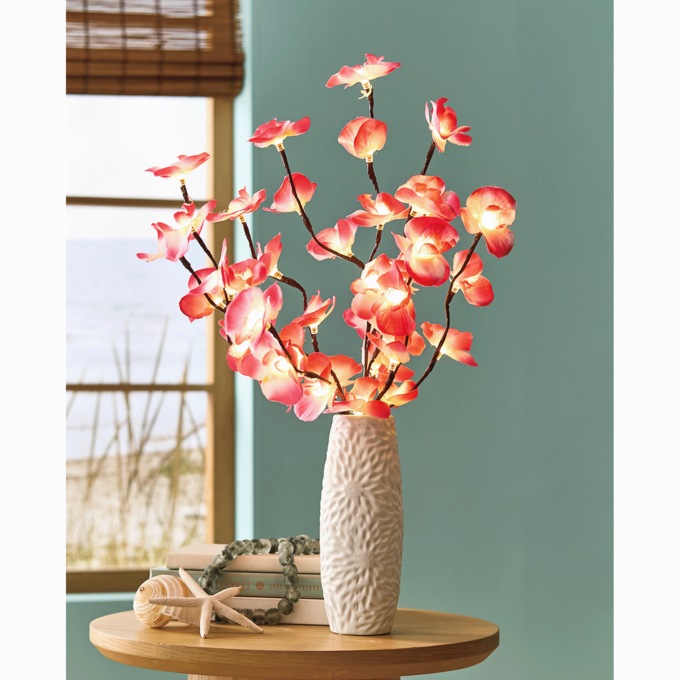 Lit Orchid Branches, , large