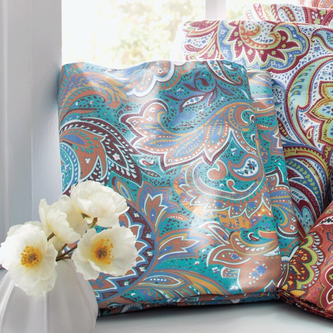 Color Connection Paisley Microfiber Sheet Set, Teal, large