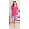 Plaid Knit Shorty PJs, , large