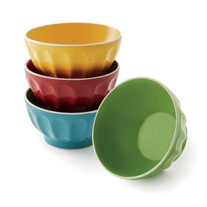 Set of 4 Solid Assorted Bowls, , large