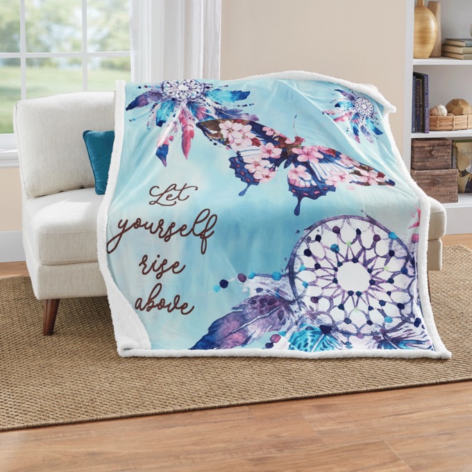 Ultra-Soft Patterned Novelty Sherpa Throw, , large
