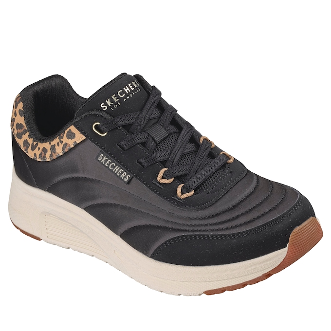 Skechers Uno Lite 2 Slip-On with Leopard Suede Trim, , large