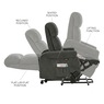 Lay-Flat Powered Lift Recliner, Charcoal, large