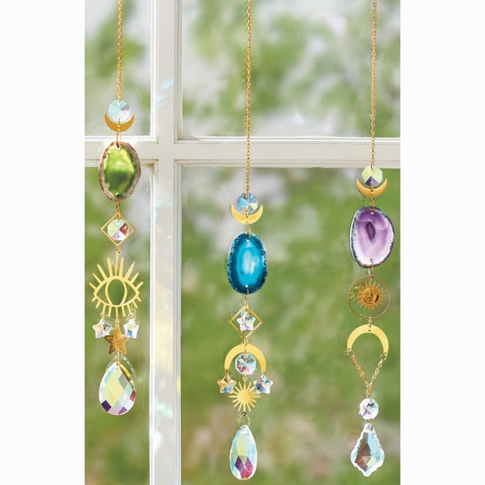 Celestial Geode Slice Sun Catcher, , large