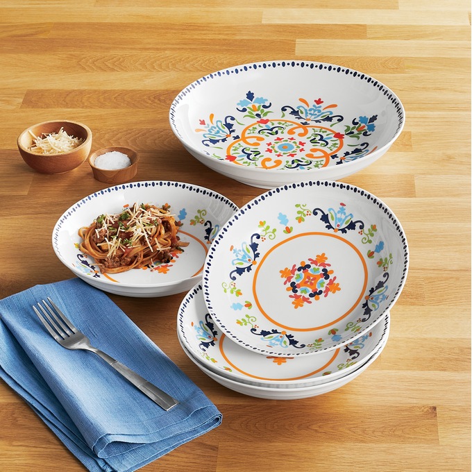 Gibson Home 5-Piece Tijuana Pasta Bowl Set, , large