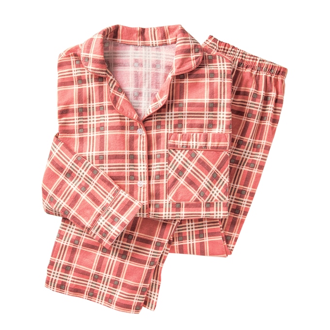 Cozee Corner Printed Flannel Pajamas, , large