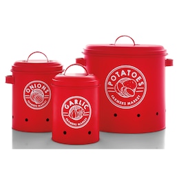 Set of 3 Vented Vegetable Storage Containers, , large