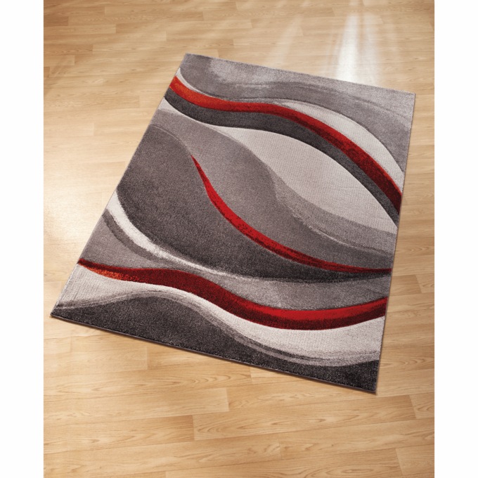 Abstract Waves Rug - 5' 3" x 7' 6", , large