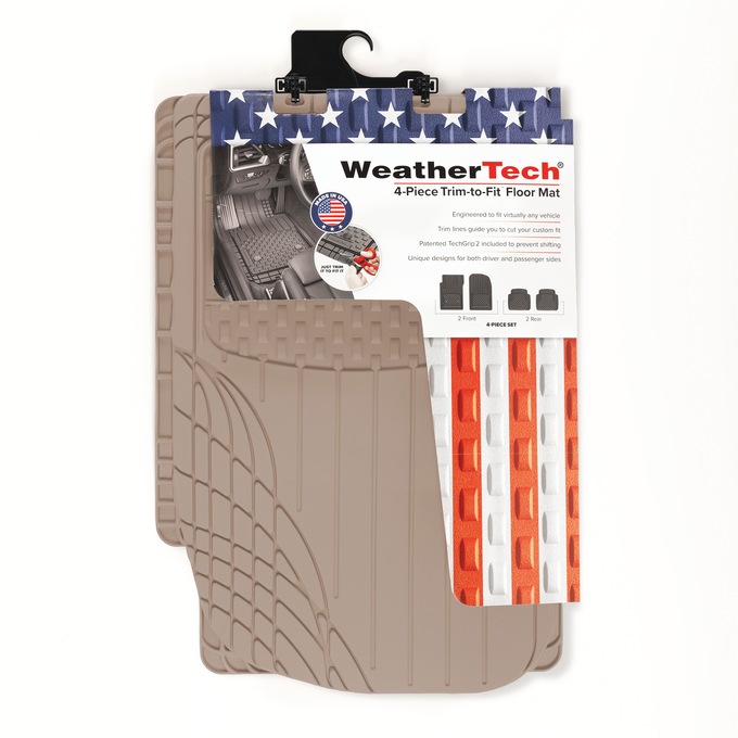 WeatherTech 4-Piece Trim-to-Fit Car Floor Mats, All-Weather, , large