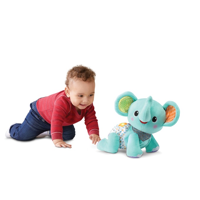 vtech explore and crawl elephant gray