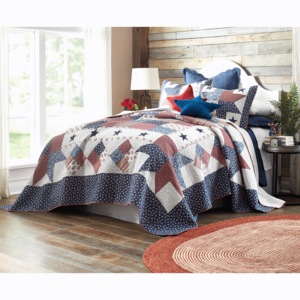 Brave Floor-Length Embroidered Quilt, , large