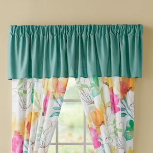 Watercolor Floral Valance, , large
