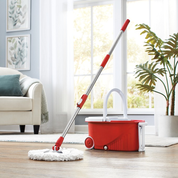 Clean Water Spin-Mop System, Red, large
