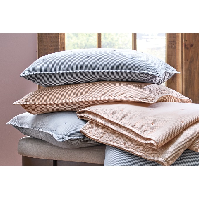 Railroad Stripe X-Stitch Quilted Standard Sham, , large
